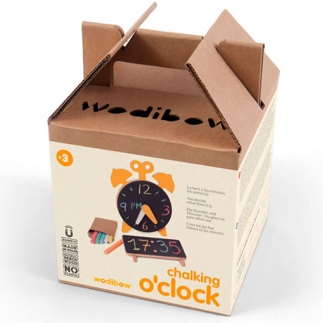 Chalking O'clock - Rellotge de fusta amb pissarra