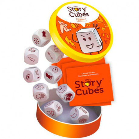 Rory 's Story Cubes Classic caixa de metall - joc de daus d'inventar històries