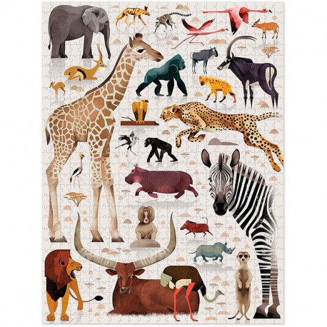 Puzle Familiar El Mundo de los Animales Africanos - 750 piezas
