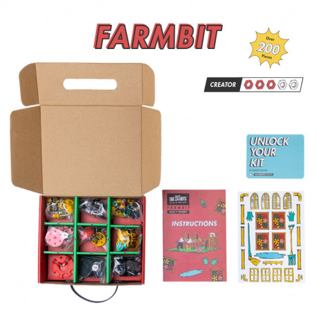 OFFBITS Kit Farmbit con escenarios - juguete de construcción con piezas de repuesto