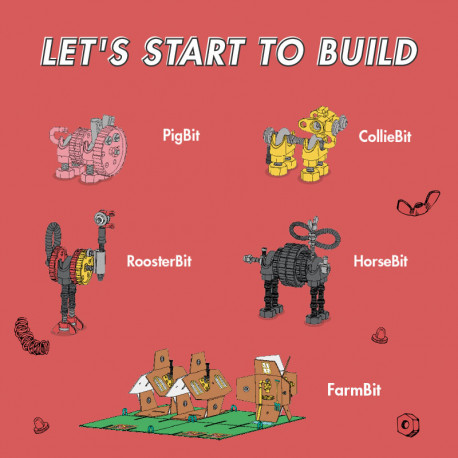 OFFBITS Kit Farmbit amb escenaris - joguina de construcció amb peces de recanvi