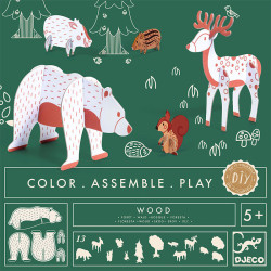El Bosque: Do It Yourself para colorear, construir y jugar - 13 piezas