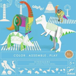 Dinosaurios: Do It Yourself para colorear, construir y jugar - 13 piezas