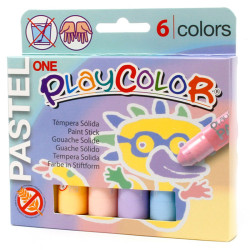 Caja surtido 6 PlayColor One PASTEL 10g - Témpera sólida