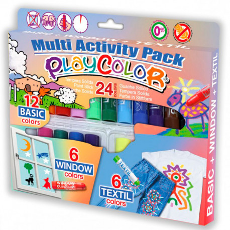 Play Color Pack Multi Activitat - 24 temperes sòlides