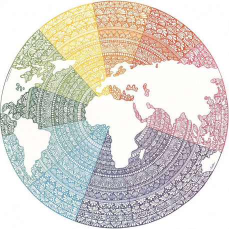 Puzle Circular - Circle of Colors Mandala - 500 piezas