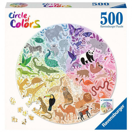 Puzle Circular - Circle of Colors Animales - 500 piezas