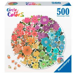 Puzle Circular - Circle of Colors Flores - 500 piezas