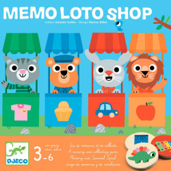 Memo Loto Botigues - joc de memoria de fusta per 1-4 jugadors