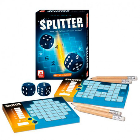 Splitter - Roll & Write de bolsillo para 1-12 jugadores