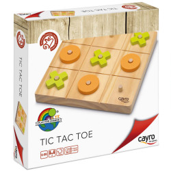 Tic Tac Toe - 3 en ratlla de fusta - joc d'estratègia per a 2 jugadors