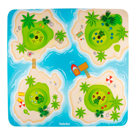 Monkey Rallye - juego de carreras de madera para 2-4 jugadores