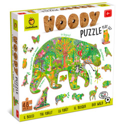 Woody Puzzle Bosque -  puzle de madera de 48 piezas