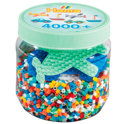 4000 perlas Hama MIDI (bote tapa verde)