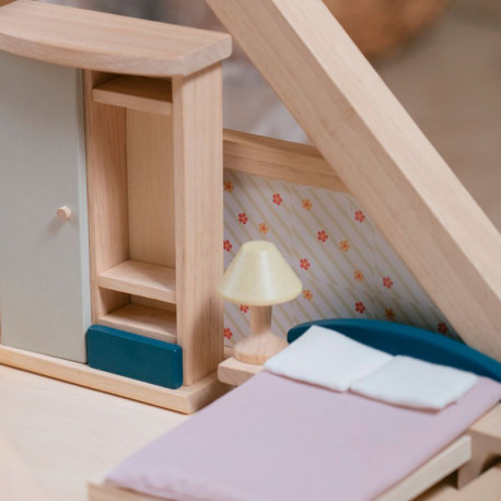 Habitación Clásica de madera para casa de muñecas