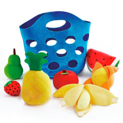 Cesta con Fruta de tela