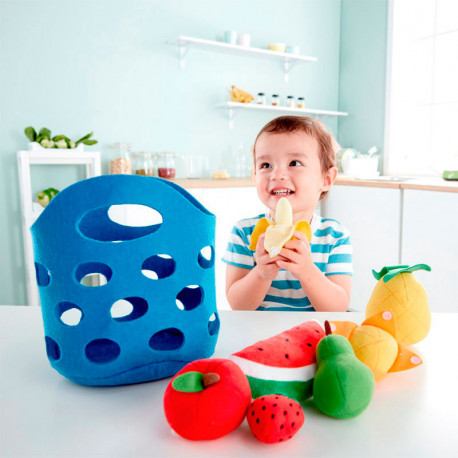 Cesta con Fruta de tela