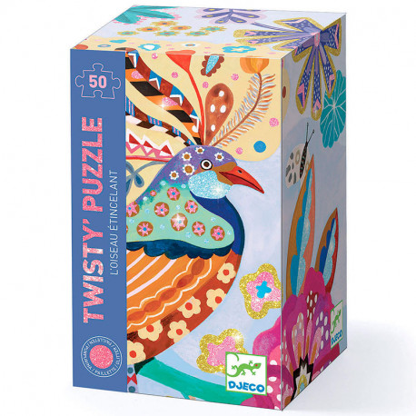 Wizzy'Puzzle Pájaro Resplandeciente - 50 piezas