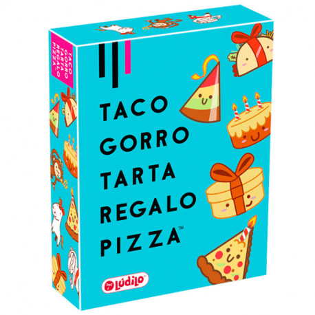 Taco, Gorro, Tarta, Regalo, Pizza - rápido juego de percepción visual para 3-6 jugadores