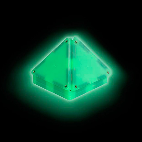Magna-Tiles Glow - set de 16 piezas magnéticas sólidas flourescentes