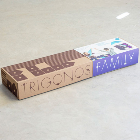 Trígonos Family BLUA 79 peces - juego de construción creativo