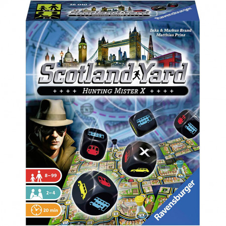 Scotland Yard DADOS - intuitivo juego de estrategia y  para 2-4 jugadores