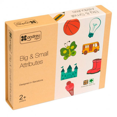 Big & Small Atributes - Joc de classificació de fusta