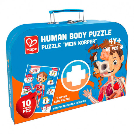 Puzle en maletín El Cuerpo Humano - 60 piezas