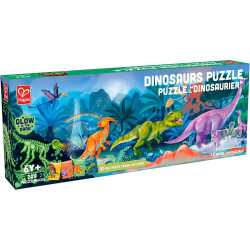 Puzle Dinosaurios que brilla en la oscuridad - 200 piezas