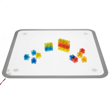 100 Cubs TRANSLÚCIDS encaixables matemàtics multilink 2x2cm en 10 colors