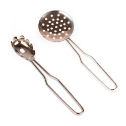 Espàtula i Cullerot de metall - accessori per a cuinetes