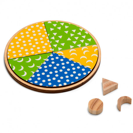 Gira y Combina - juego de observación y motricidad fina  de madera para 2-4 jugadores