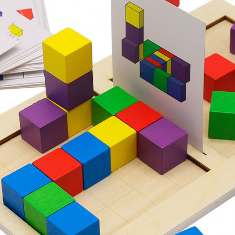 Batalla de construcción con bloques - Juego de razonamiento lógico 3D
