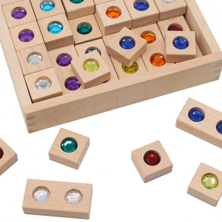 Bloques de construcción con gemas brillantes - 32 piezas