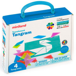 Miniland Tangram Translúcido - juego de reflexión y análisis matemático