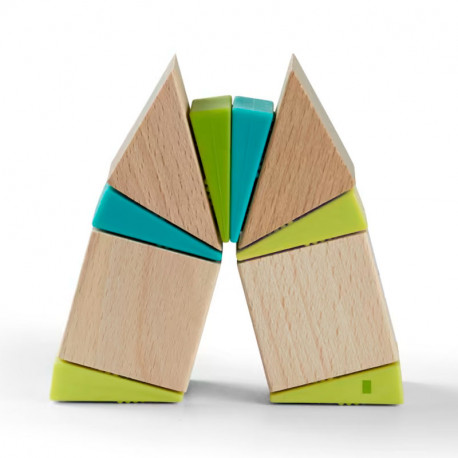 Torres Inclinadas - Juego de composición de madera 3D con plantillas