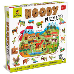 Woody Puzzle La Granja - puzle de madera de 48 piezas