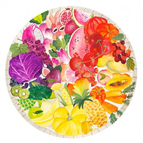 Puzle Circular - Circle of Colors Frutas y Vegetales - 500 piezas