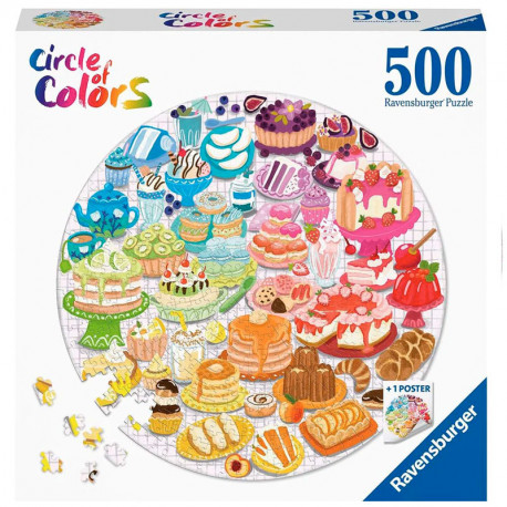 Puzle Circular - Circle of Colors Postres - 500 piezas