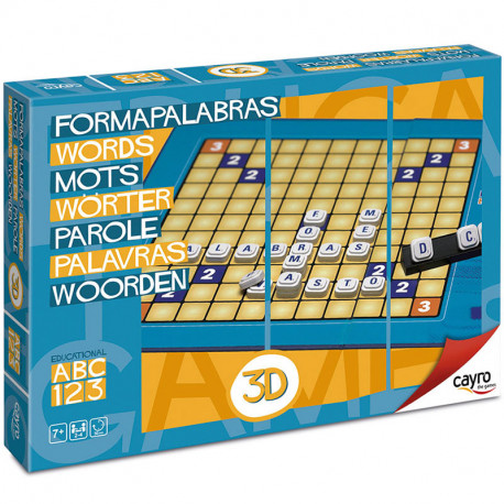 Formar Paraules 3D en espanyol - joc de mots encreuats per a 2-4 jugadors