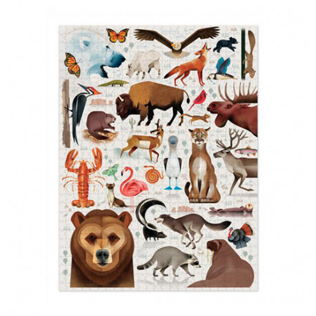 Puzle Familiar El Mundo de los Animales Norteamericanos - 750 piezas