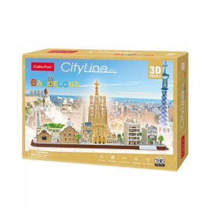 Puzle 3D City Line BARCELONA - 186 piezas