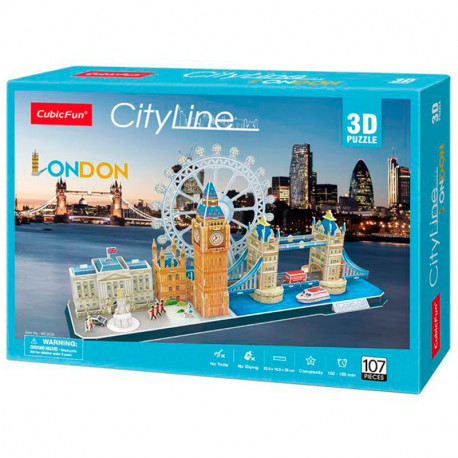 Puzle 3D City Line London - 107 piezas