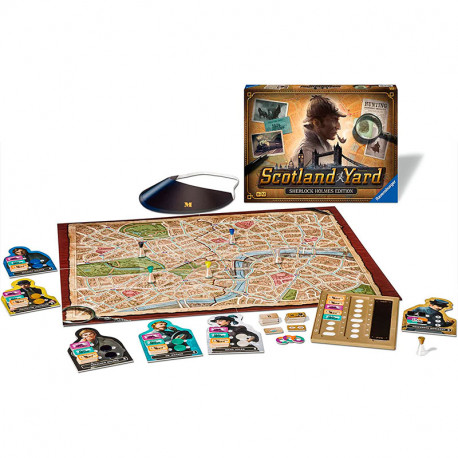 Scotland Yard Edición Sherlock Holmes - intuitivo juego de estrategia y cooperación para 2-6 jugadores