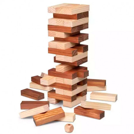 Block to Block Bicolor de fusta - joc de destresa