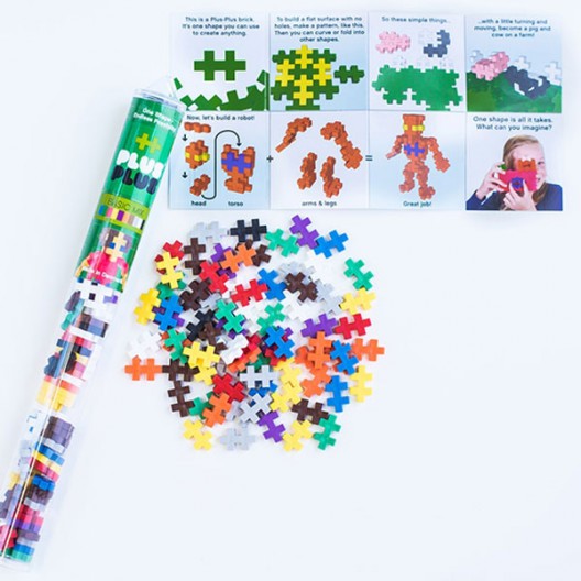 Plus-Plus Tubo Mini Basic 100 piezas colores básicos - juguete de construcción