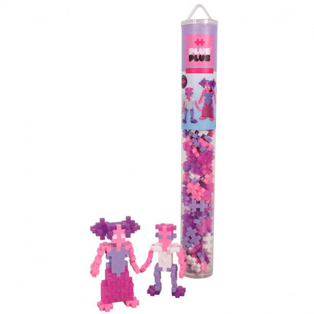 Plus-Plus Tubo Mini Basic 100 piezas colores purpurina - juguete de construcción