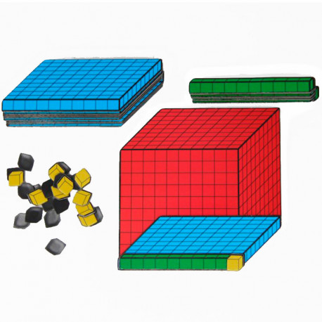 Base 10 magnético - Sistema Decimal 3D con 54 piezas