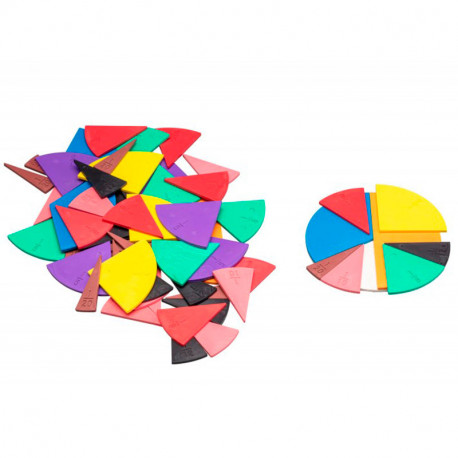 Cercles fraccionats en 10 colors - 71 peces