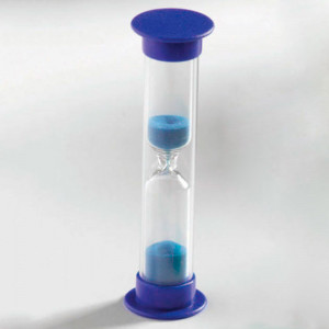3 Mini relojes de arena 5 minutos - Azul